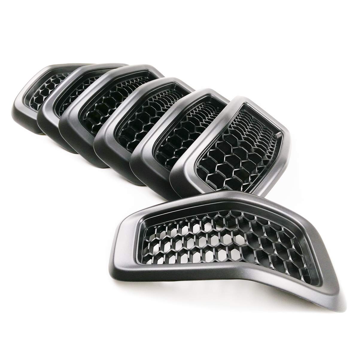 Front Grille Grid Grill Inserts Covers Dark Gray Ring for 2014